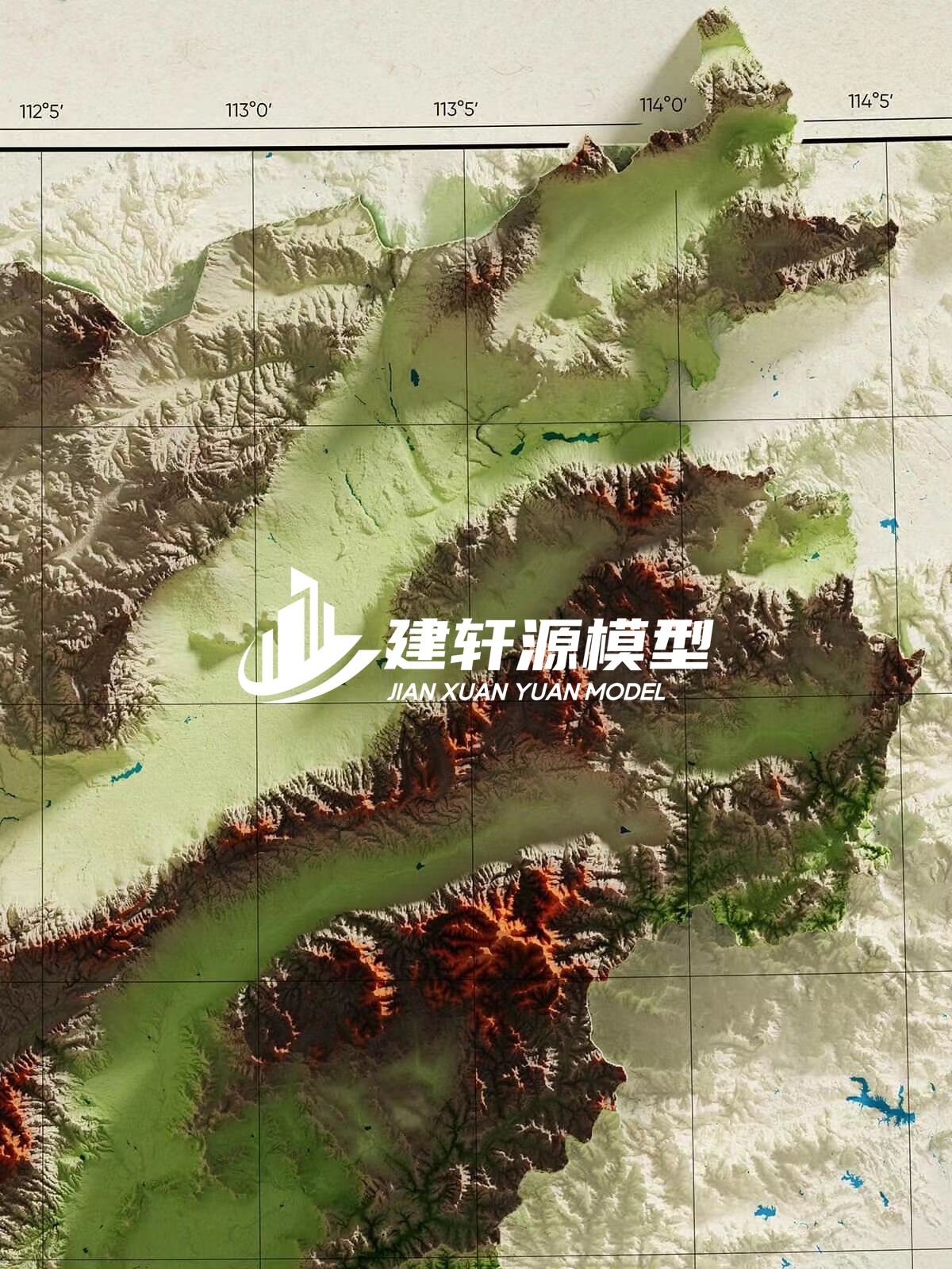 乳山地形模型制作